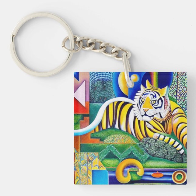 Contemporary Tiger Art - Öga-fångstdekoration (Framsidan)