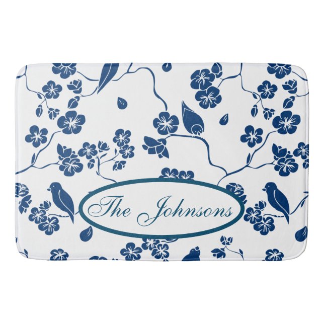 Contemporary Toile Birds & Blommigts Badrumsmatta (Framsidan)