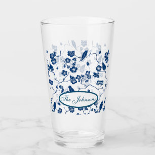 Contemporary Toile Birds & Blommigts Glaskopp
