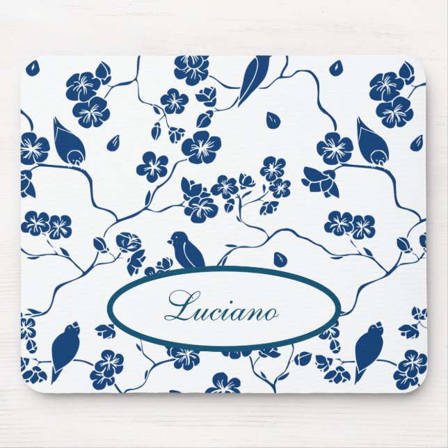 Contemporary Toile Birds & Blommigts Musmatta (Framsidan)