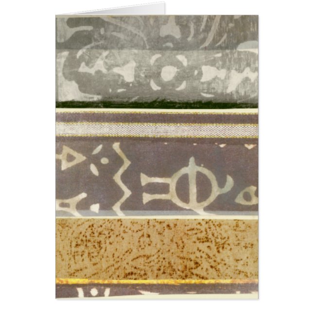 Contemporary Tribal Mönster Painting Hälsningskort (Framsidan)