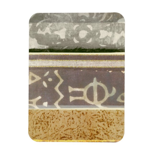 Contemporary Tribal Mönster Painting Magnet (Vertikal)
