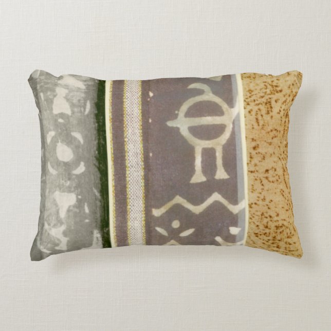 Contemporary Tribal Mönster Painting Prydnadskudde (Framsidan)