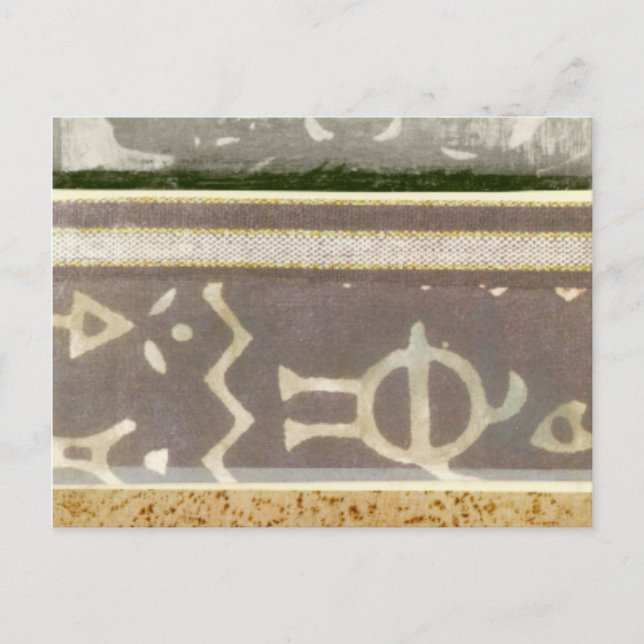Contemporary Tribal Mönster Painting Vykort (Framsida)