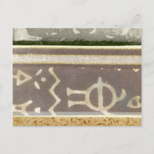 Contemporary Tribal Mönster Painting Vykort