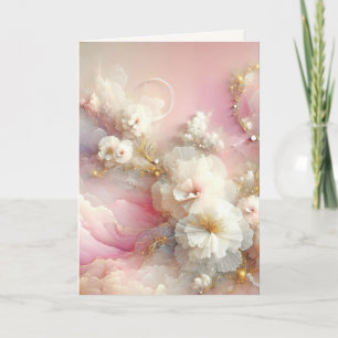 Contemporary Tulle Blommigt Abstrakt Kort