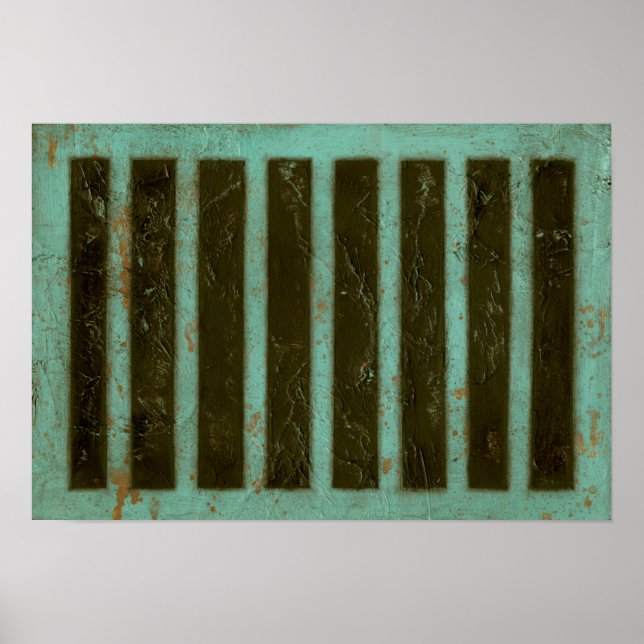 Contemporary Turcoise Luft Grate Poster (Framsidan)