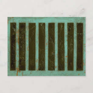 Contemporary Turcoise Luft Grate Vykort