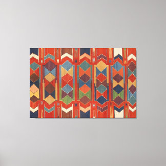 Contemporary Turkiska Kilim Mönster Triptych Canvastryck