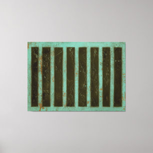 Contemporary Turquise Luft Grate Canvastryck