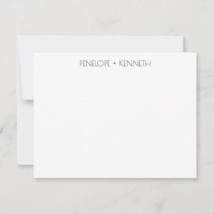Contemporary Typografi minimalistisk par Namn Anteckningskort