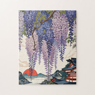 Contemporary ukiyoe, Wisteria japonica Pussel