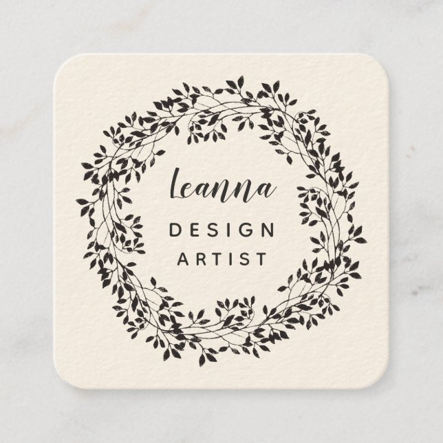 Contemporary Utformning av utandningstyp Artist Sq Tidsbeställning Kort (Framsida)