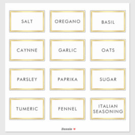 Contemporary Vattensäker etikett för Spice Burk