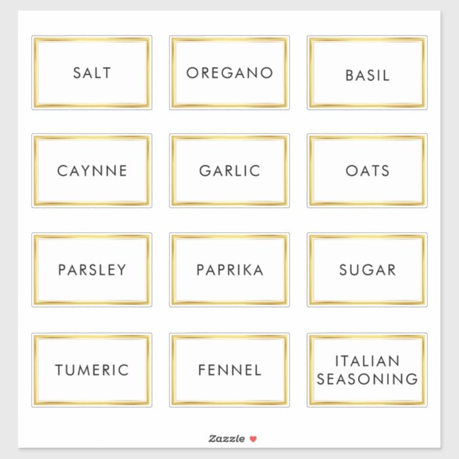 Contemporary Vattensäker etikett för Spice Burk (Ark)