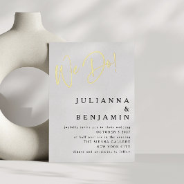 Contemporary Vi gör Elegant bröllop Vita Guld