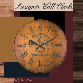 Contemporary Vin Barrel Wall Clock Stor Klocka