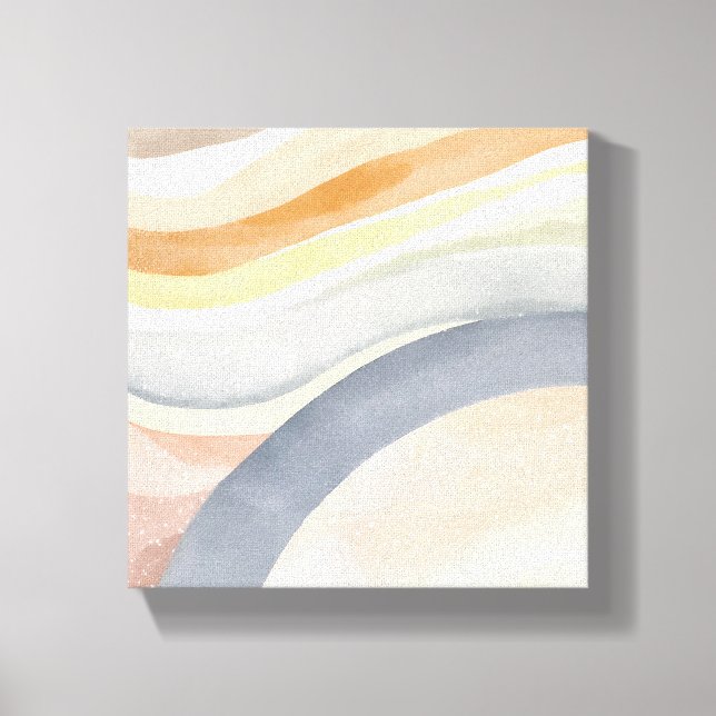 Contemporary Vinkarare | Neutralt Modern vattenfär Canvastryck (Framsida)