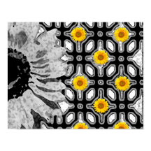 Contemporary Vintage Art Nouveau Floral Garden