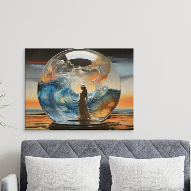 Contemporary Vision Modern kvinna i Glass Boll Poster (Skapare uppladdad)