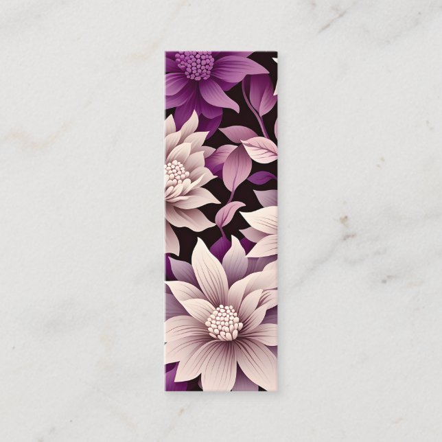 Contemporary Waldorf Blommönster Art Bookmark (Framsida)