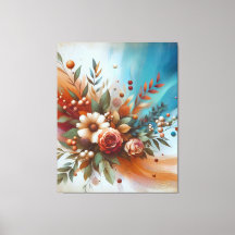 Contemporary Warm Blommigt