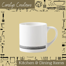 Contemporary White med Rand Espresso Mugg Espressomugg