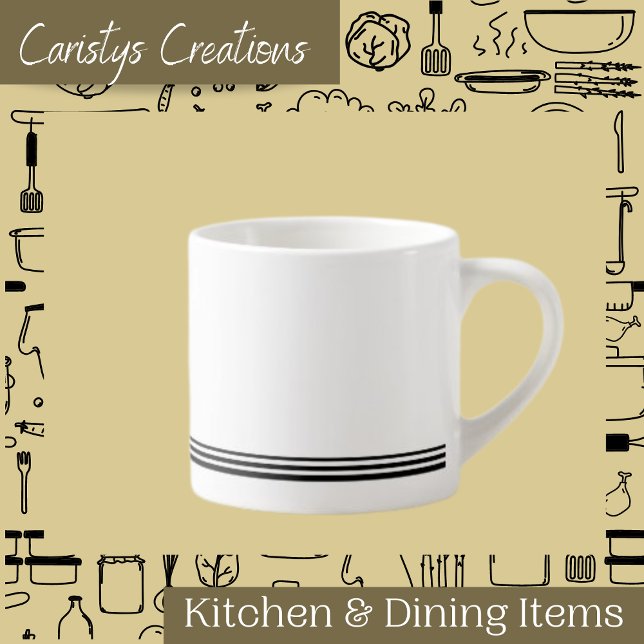 Contemporary White med Rand Espresso Mugg Espressomugg (Skapare uppladdad)