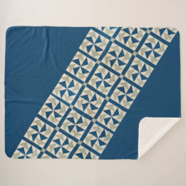 Contemporaryn Blue + White Pinjul Quilt Mönster
