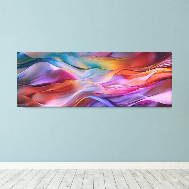 contemporaryn "Dreamscape Vågar" Abstrakt Art Canvastryck (Insitu (trägolv))