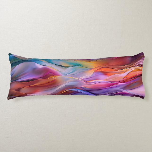 contemporaryn "Dreamscape Vågar" Abstrakt Art Kroppskudde (Framsidan)