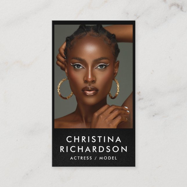 Contemporaryn Fet trendig för fotodansare för Acto Visitkort (Framsida)