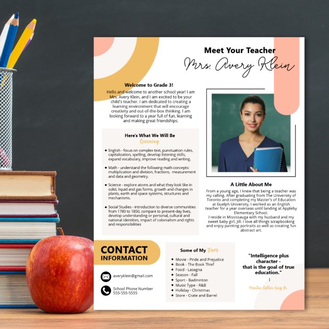 Contemporaryn ska träffa läraren poster (Essential for teachers)