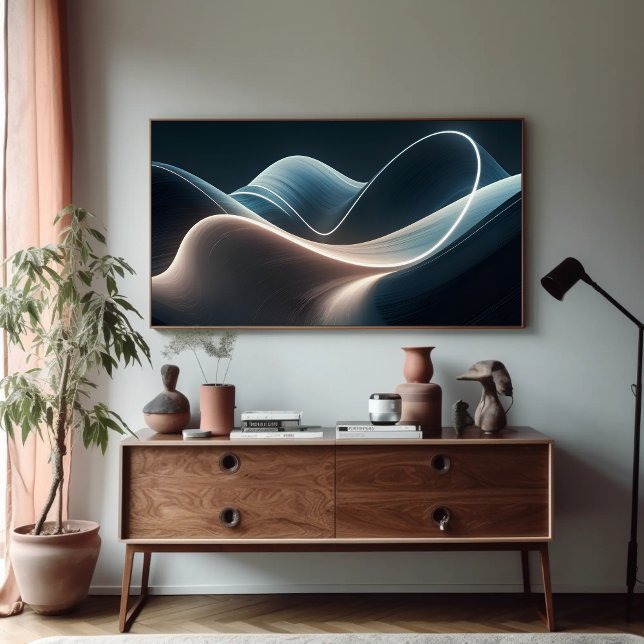 Contemporaryn Vågigt Shape Seaform med Ljus Poster (Skapare uppladdad)