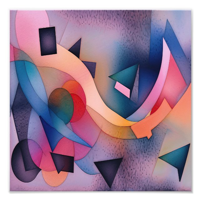 contemporaryns Abstrakt   Art "Boat On Vatten" Fototryck (Framsidan)