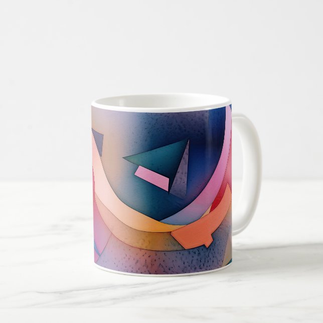 contemporaryns Abstrakt   Art "Boat On Vatten" Kaffemugg (Framsida höger)