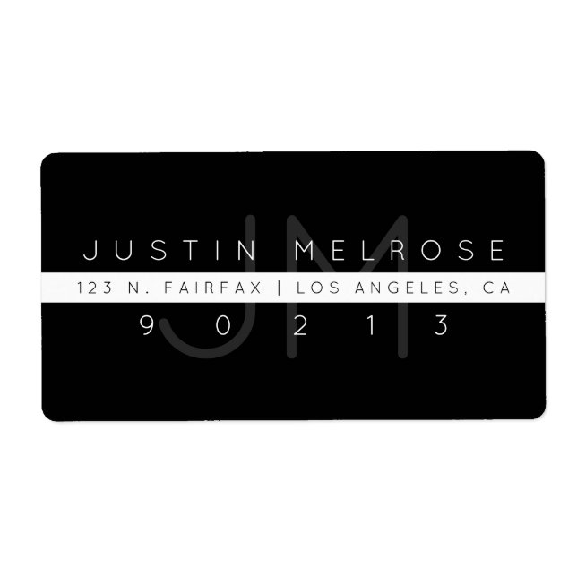 Contemporaryns adressetikett för returadress | Sva Fraktsedel (Framsidan)