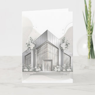 Contemporaryns arkitektoniska slitage bröllop kort