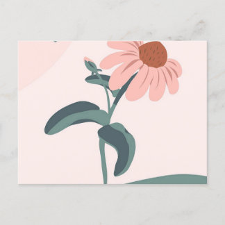 Contemporaryns blombild meddelande vykort