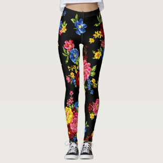 contemporaryns blommigt leggings