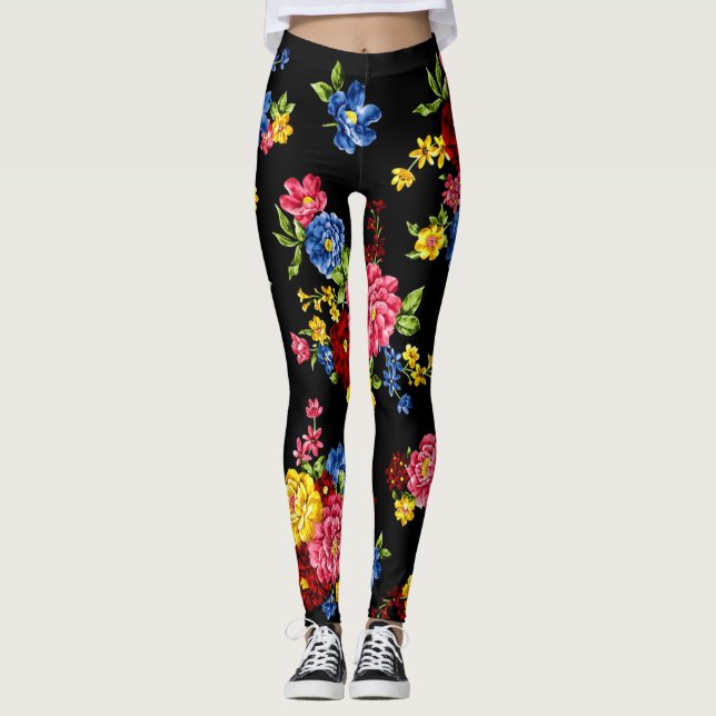 contemporaryns blommigt leggings (Framsida)
