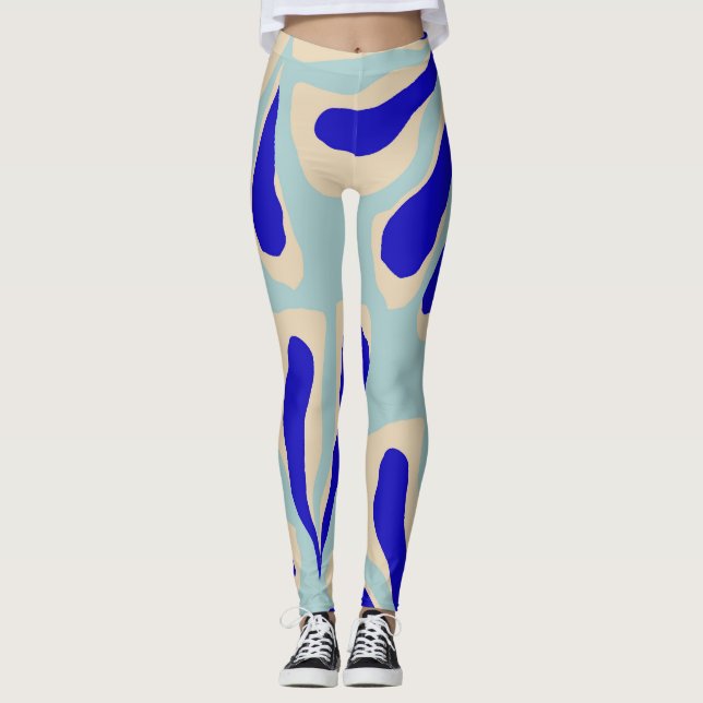 Contemporaryns Blommigt: Trendig Sömlöst Mode. Leggings (Framsida)