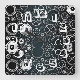 Contemporaryns industriella design fyrkantig klocka