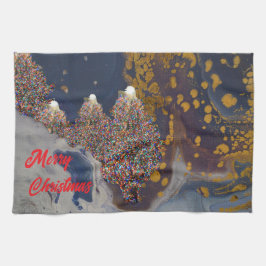 Contemporaryns juldesign kökshandduk