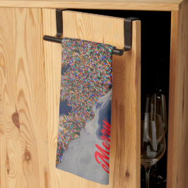 Contemporaryns juldesign kökshandduk