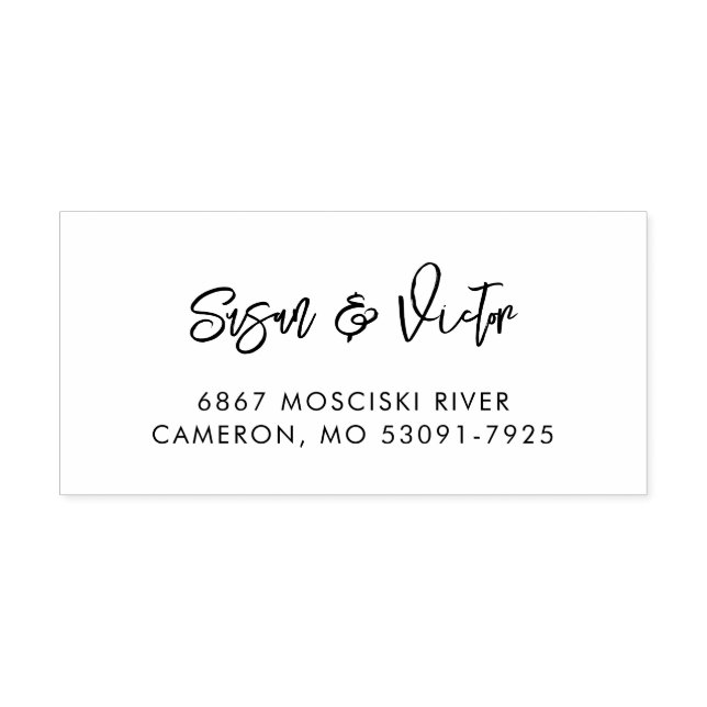 Contemporaryns moderna svarta adress stämpel (Tryck)