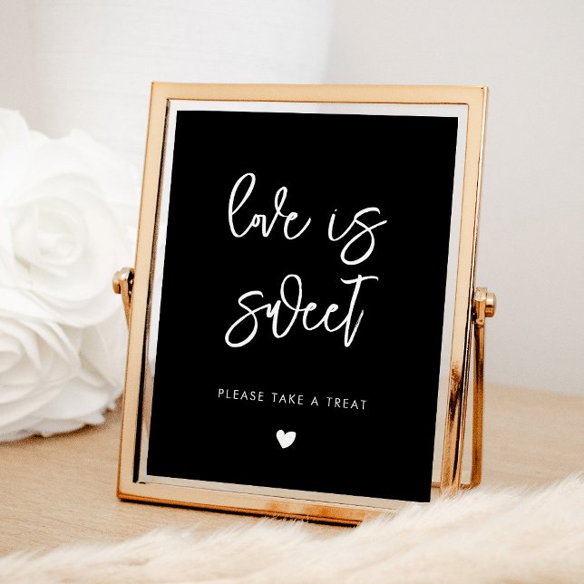 Contemporaryns moderna svarta Kärlek är sött Poster (Skapare uppladdad)