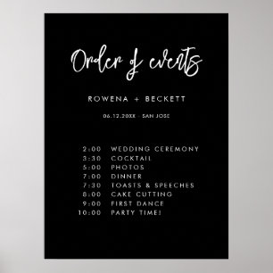Contemporaryns svarta bröllop-ordning poster