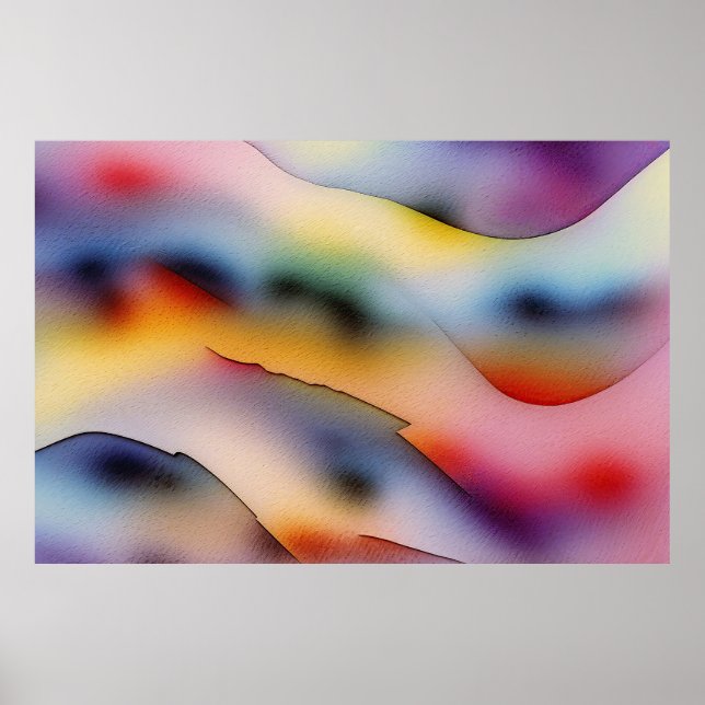 contemporaryns Vågar Abstrakt  konst. Poster (Framsidan)