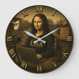 Content Creator Funny Mona Lisa YouTuber Gift Stor Klocka